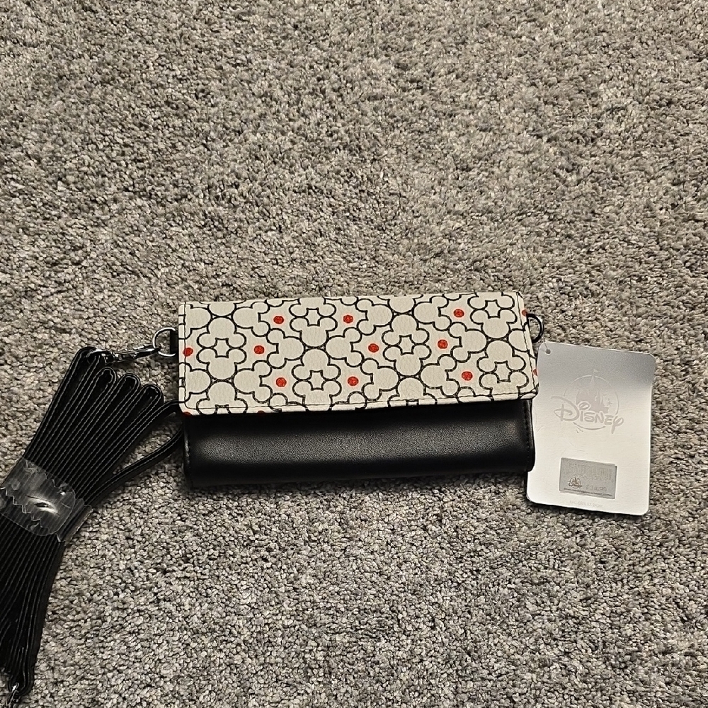 Disney Black and White Clutch with Red Accents